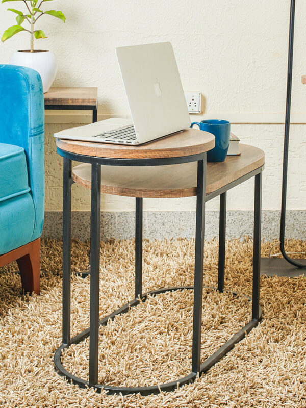 2-Tier Brown Side Table