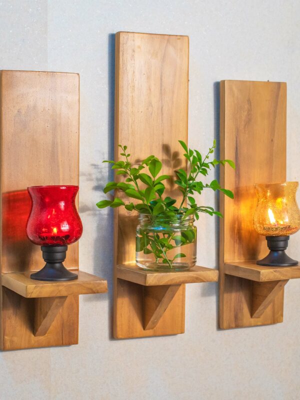 Wall Shelf | Wall Mount | Wall Rack | Wall Bracket | Wall Cabinet for Home Decor, Home Decoration, Living Room, Kitchen, Bedroom, Storage, Pooja Room, Office Home Décor Items - Pack of 3