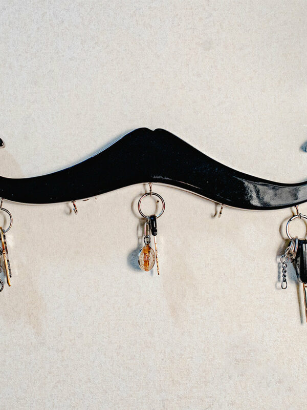 Wooden Mustache Shaped Key Holder