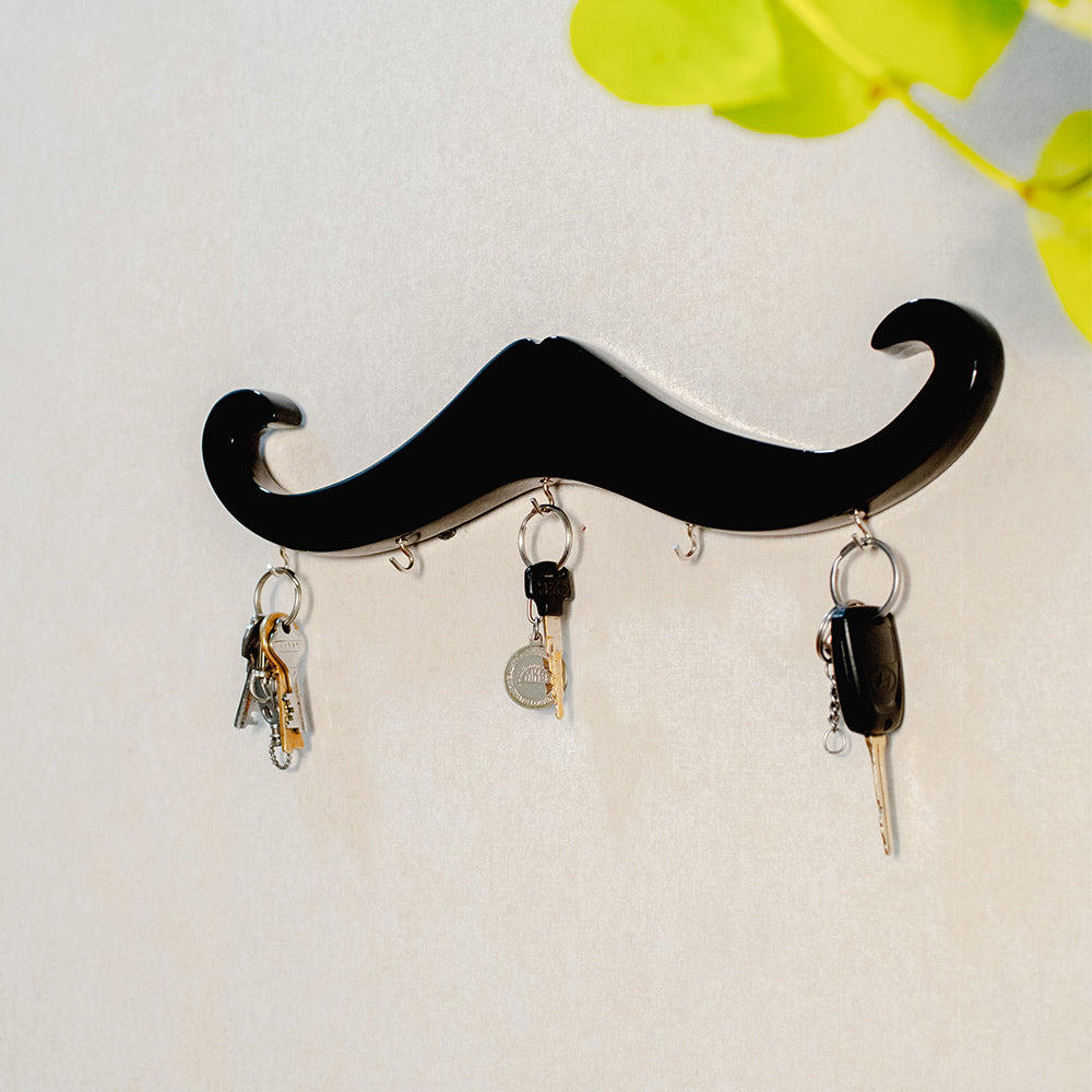Wooden Mustache Shaped Key Holder - Image 4