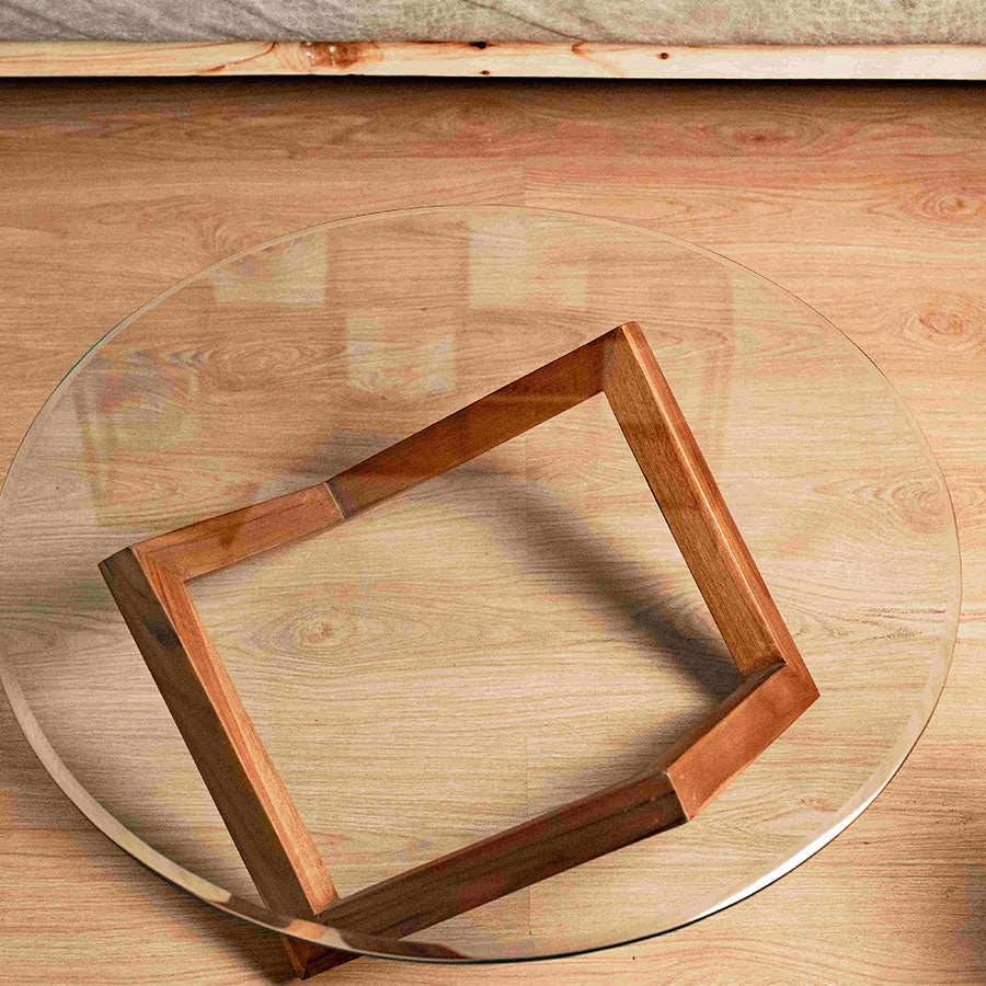 Solid Wood Low Rhombus Coffee Table - Image 4