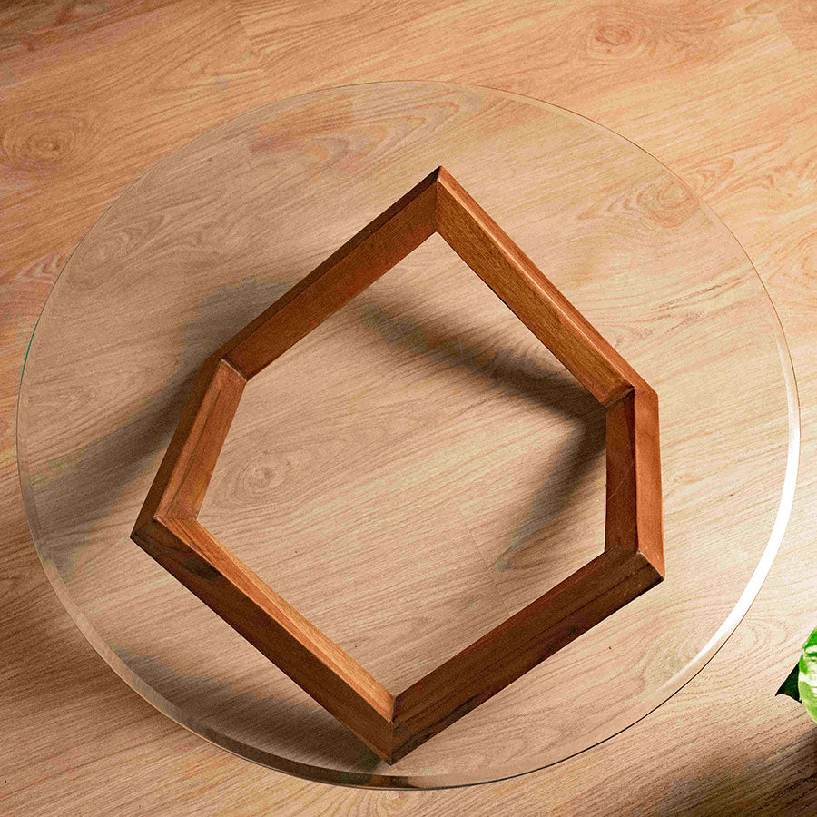 Solid Wood Low Rhombus Coffee Table - Image 6