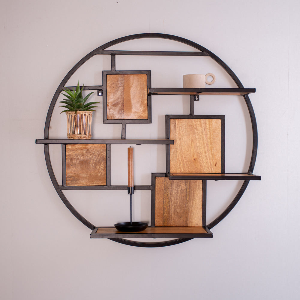 Wall Mounted Round Floating Wall Shelf with 4 Tier - Image 3