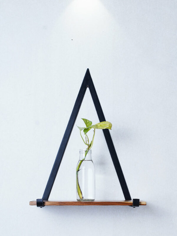Wooden Stylish Triangle Frame Wall Shelves for Living Room, Bedroom, Garden, Balcony to Decoration Your Home Wall.
