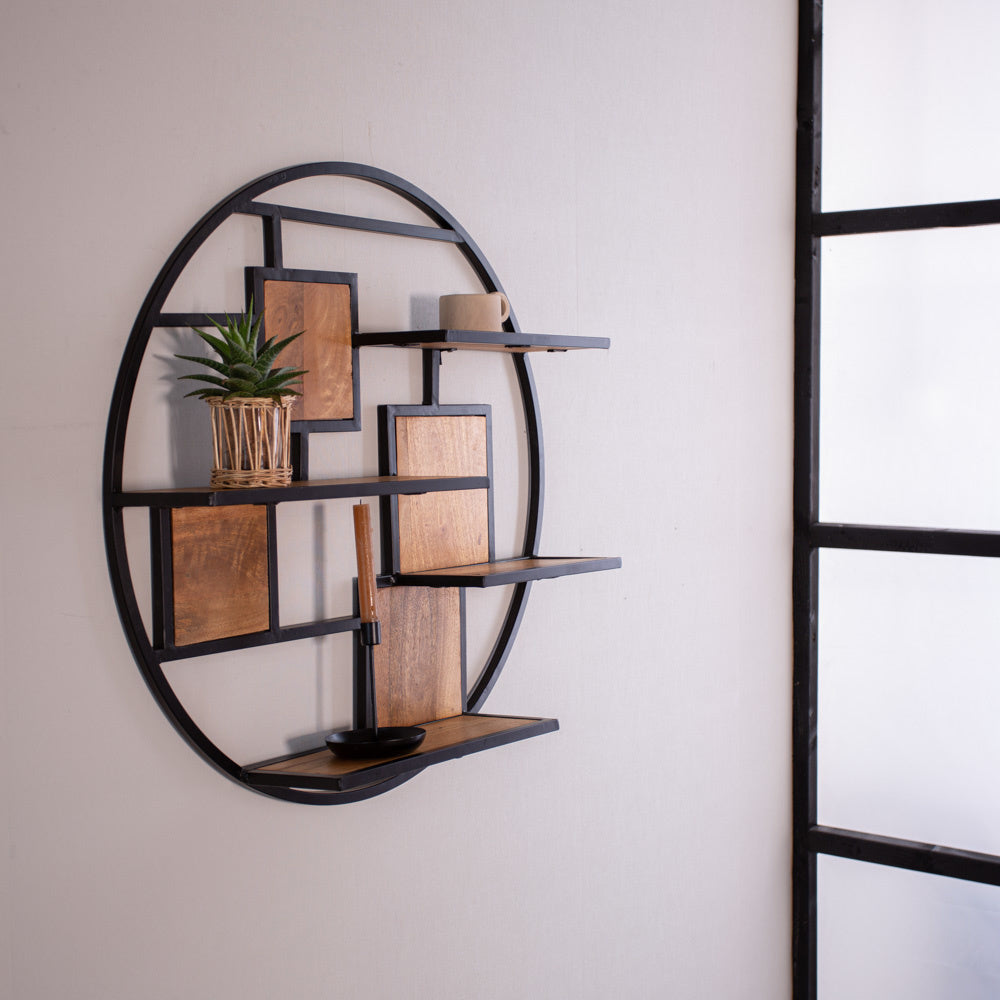 Wall Mounted Round Floating Wall Shelf with 4 Tier - Image 4