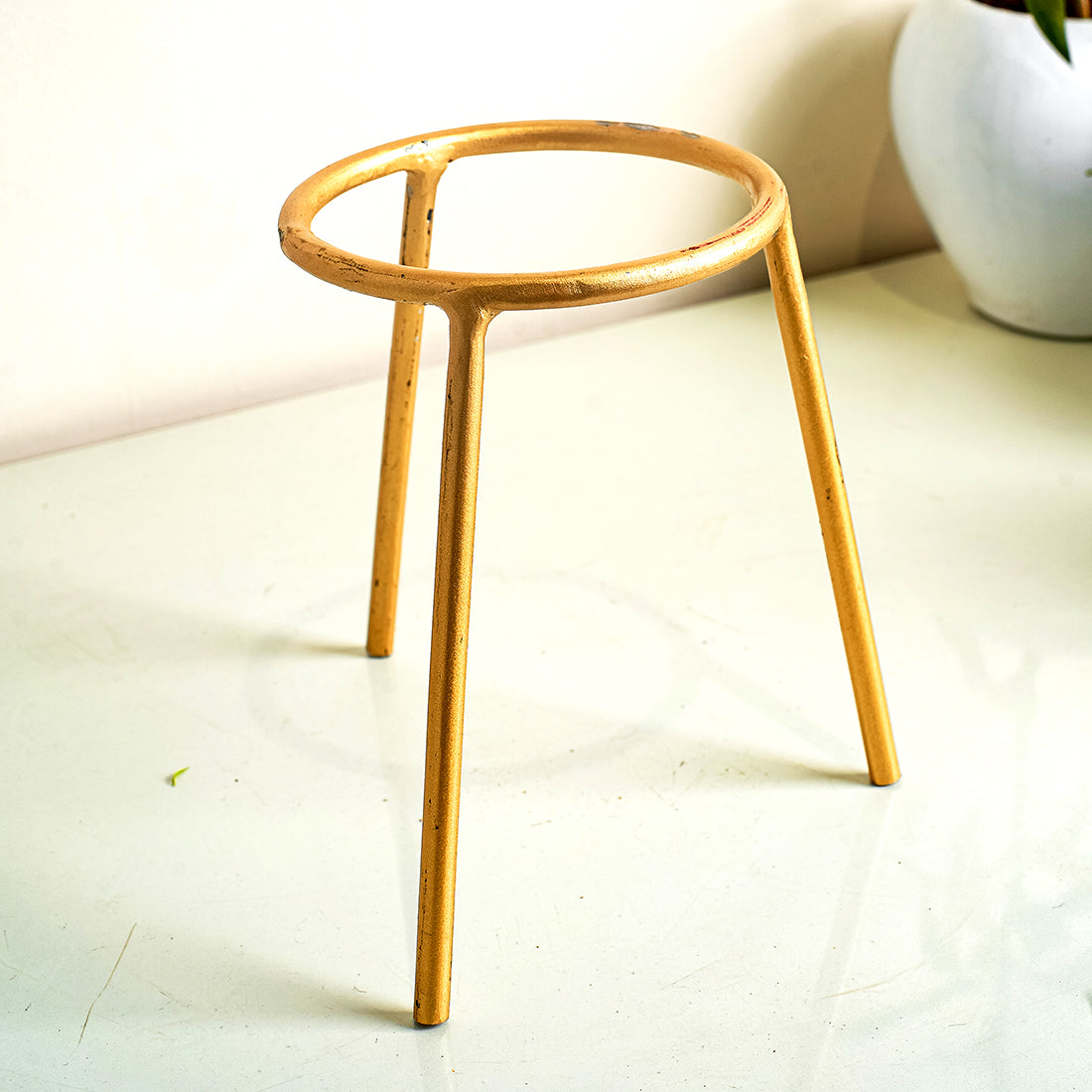 Metal Planters Long Round Gold Stand, Stylish Long Round Strong legs Perfect Stand For Planter indoor and Outdoor ( Planters Holder Stand - Set of 1) - Image 2