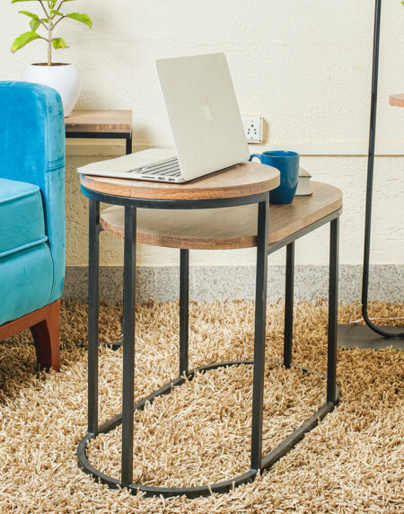 2-Tier Brown Side Table