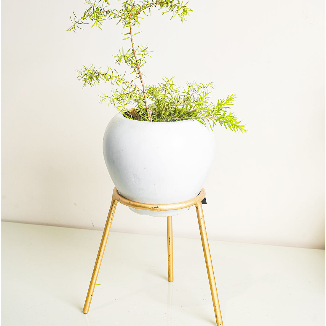 Metal Planters Long Round Gold Stand, Stylish Long Round Strong legs Perfect Stand For Planter indoor and Outdoor ( Planters Holder Stand - Set of 1) - Image 4