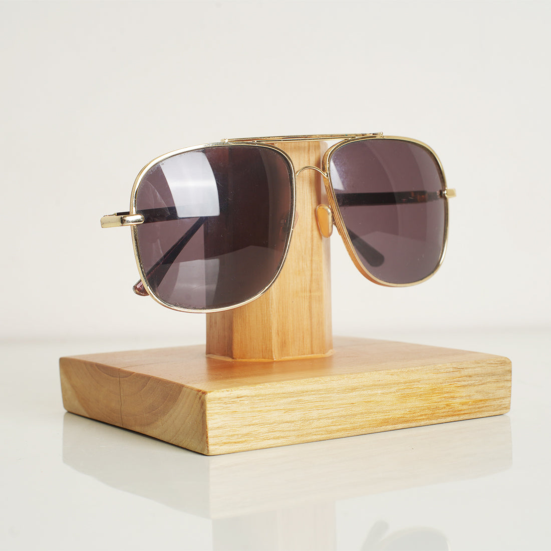Wooden Spectacle Holder Eyeglass Sunglasses Stand Spectacle Organizer Chasma Stand for Home Office Table - Image 2