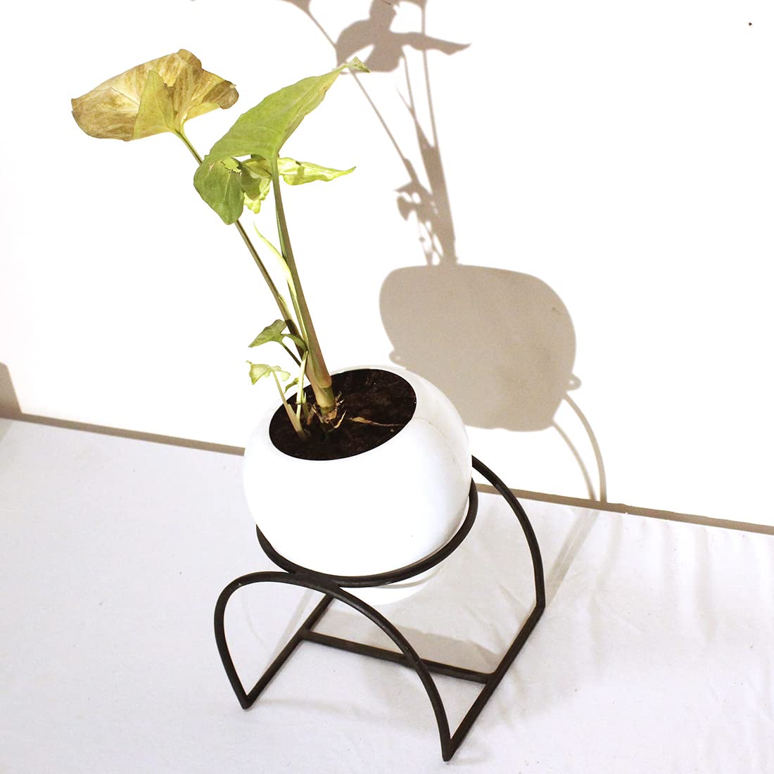 Modern Small Iron Plant Stand Without Planter, Corner Plant Stand, Kitchen Dining Table Pot Stand for Living Room Decor Home Decor Balcony Outdoor - Image 3