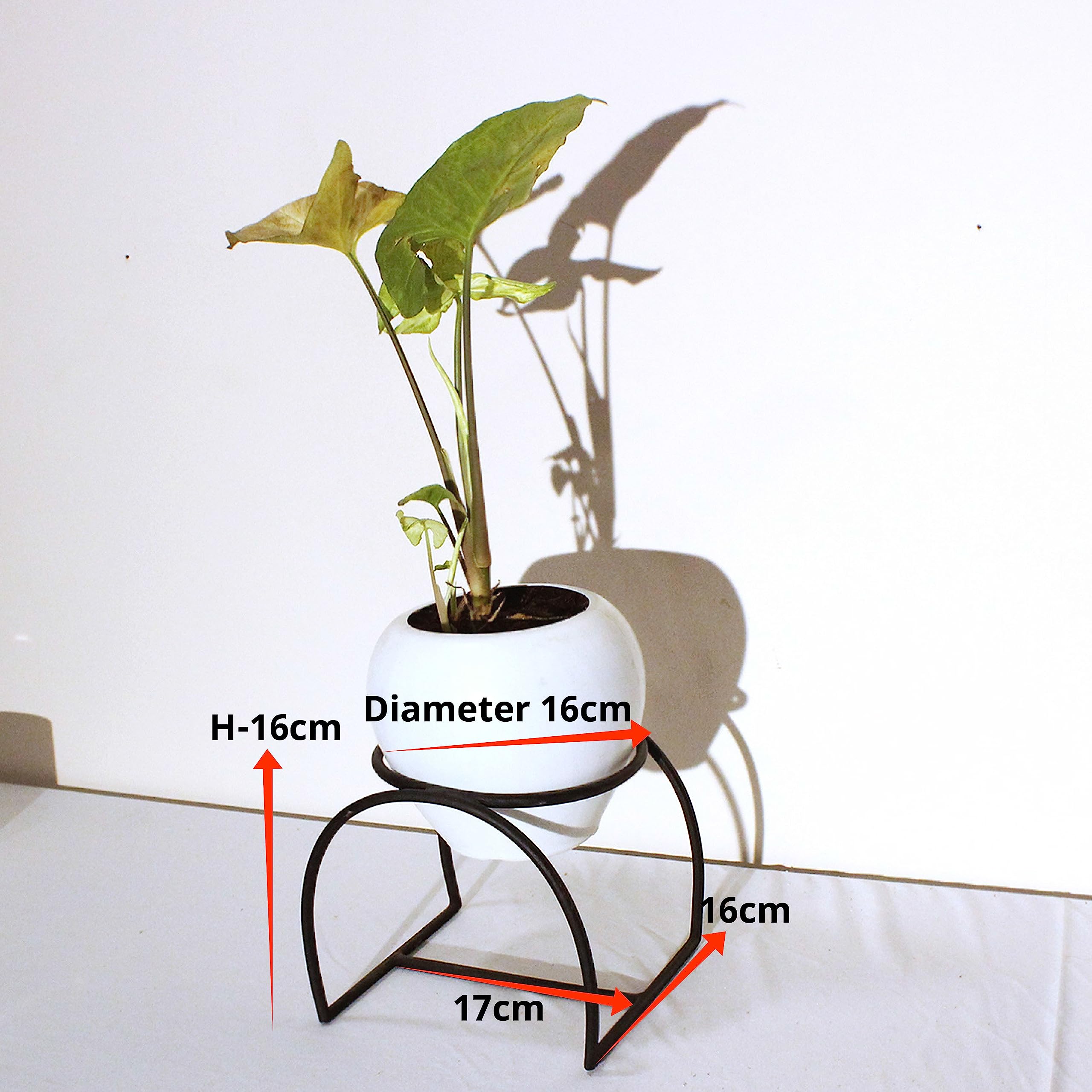 Modern Small Iron Plant Stand Without Planter, Corner Plant Stand, Kitchen Dining Table Pot Stand for Living Room Decor Home Decor Balcony Outdoor - Image 5