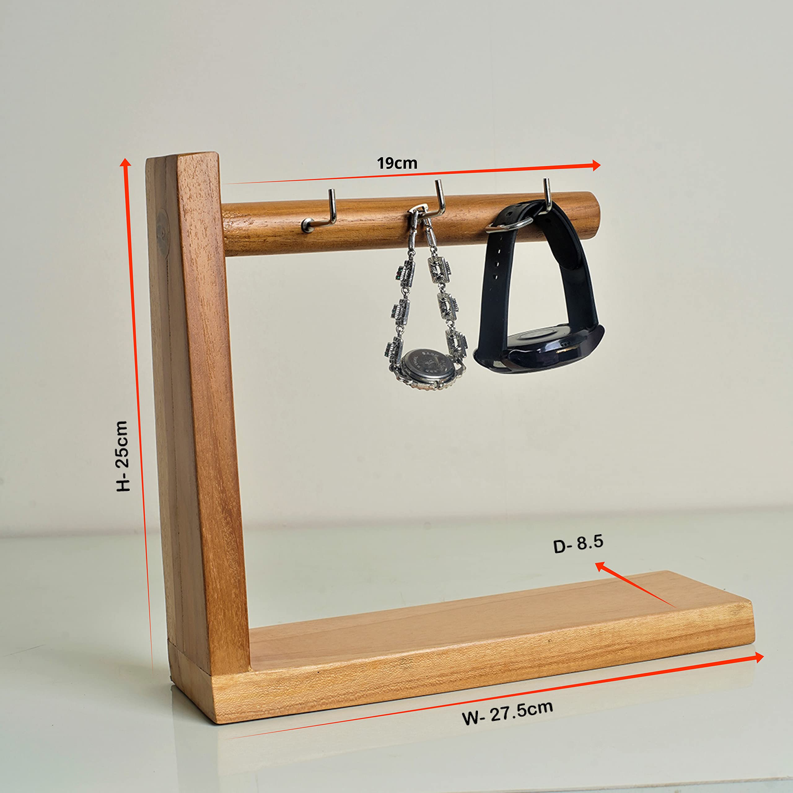 Wooden Key Holder Coffee Cup Storage Rack Door Porch Kitchen Hook Storage Rack Desktop Ornaments - Image 4