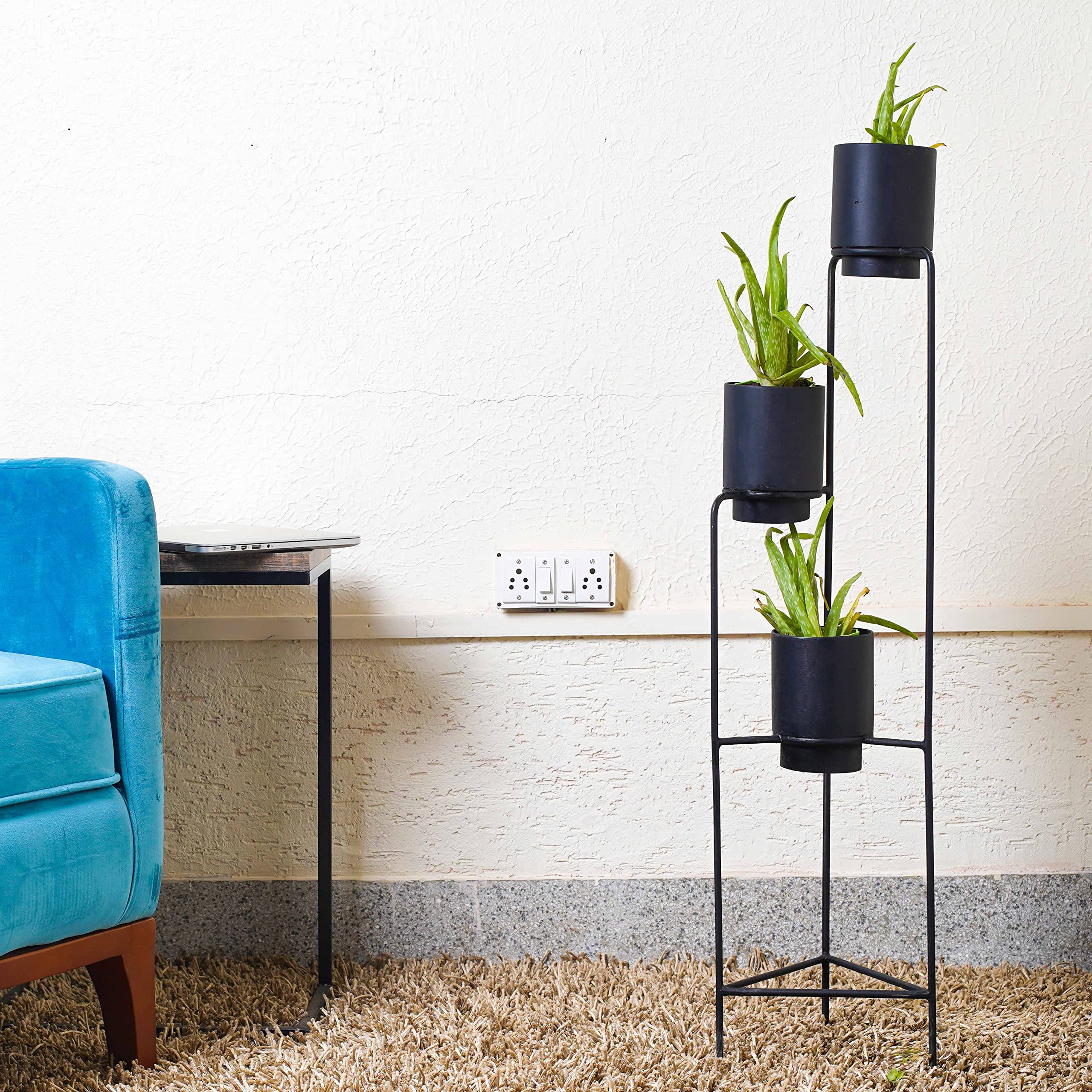 Unique Lifestyle Plant Stand Flower Pot Holder - Metal 3 Tier Corner Display Rack Planter - Image 3