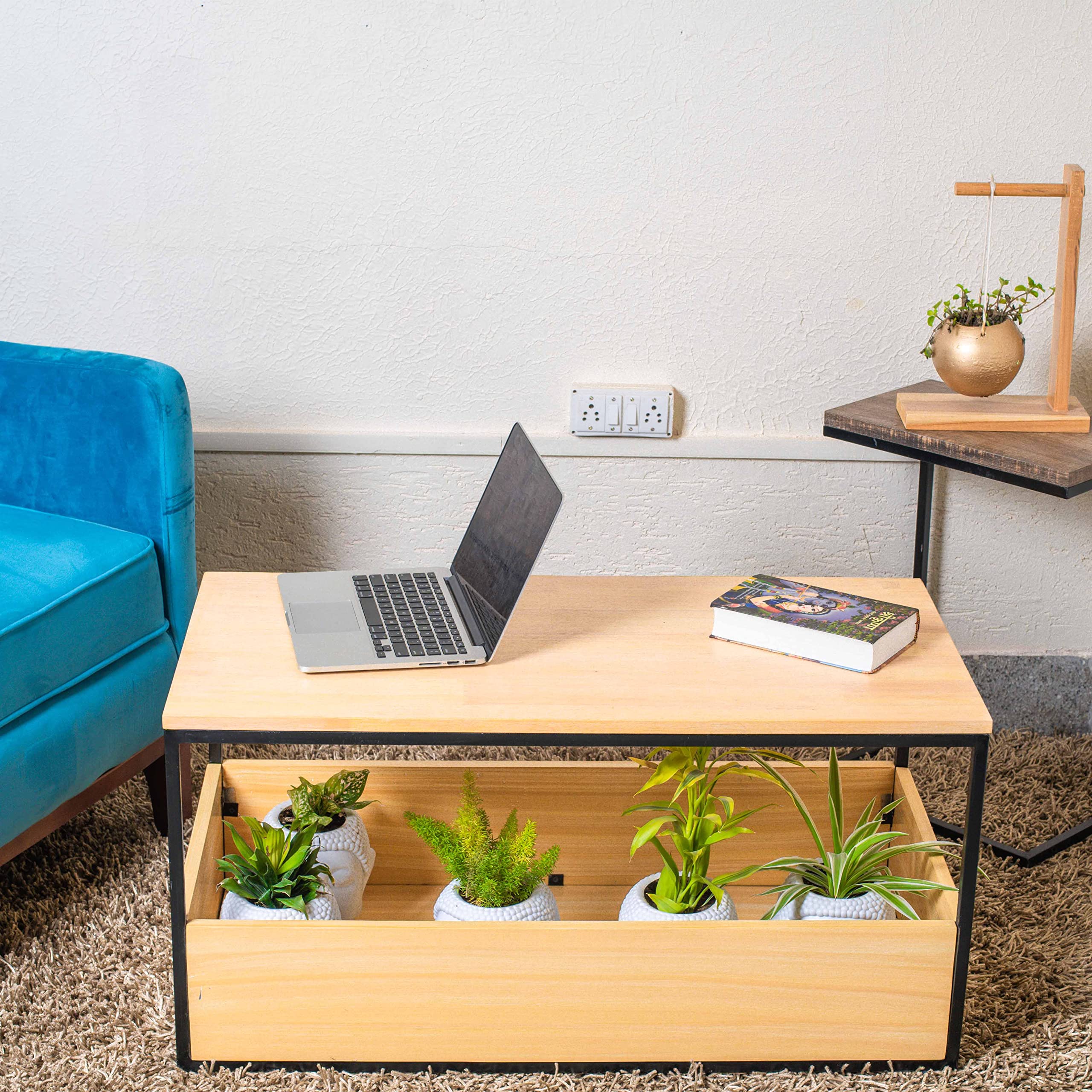 Rectangular Shape Coffee Table/Centre Table with Storage - Image 4