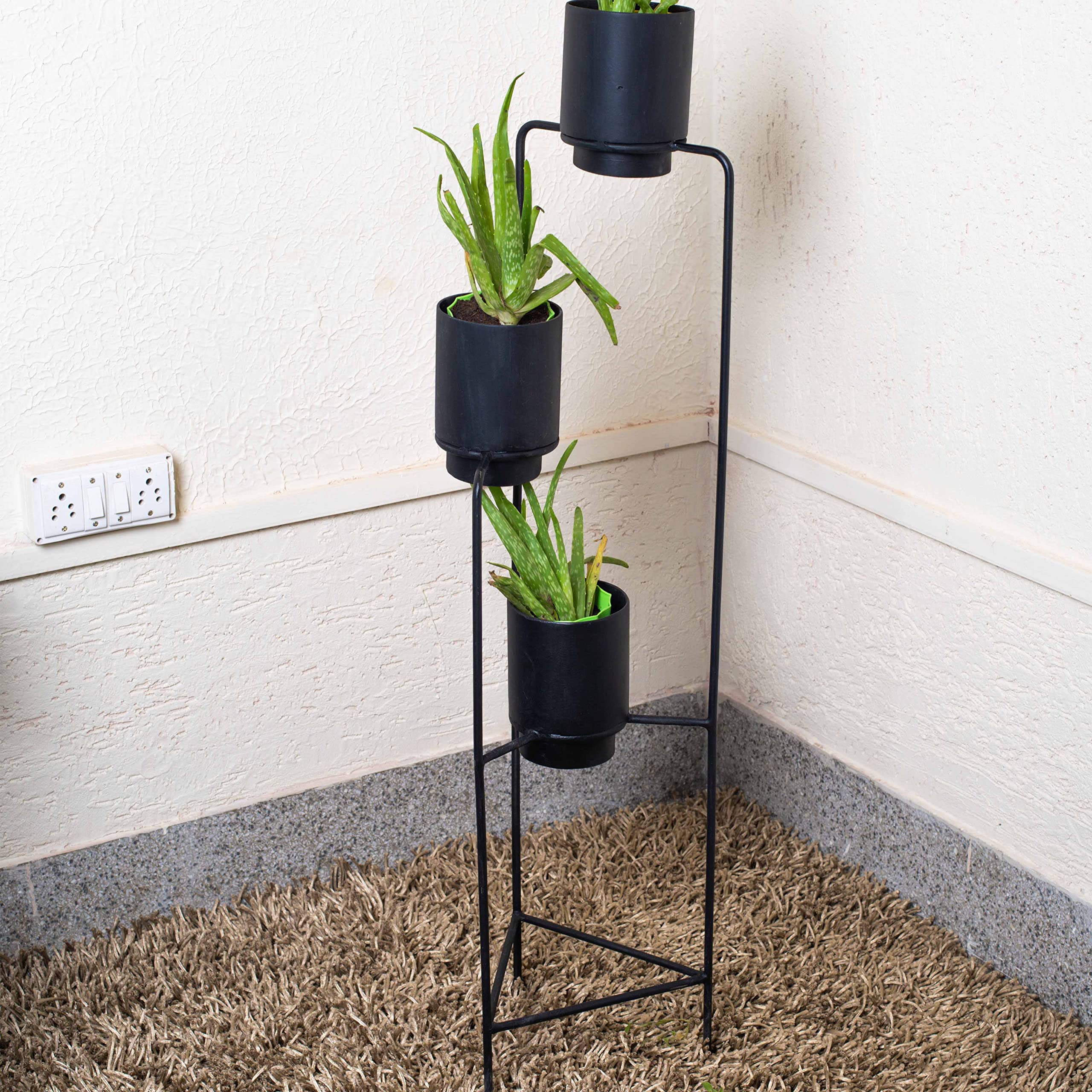 Unique Lifestyle Plant Stand Flower Pot Holder - Metal 3 Tier Corner Display Rack Planter - Image 2